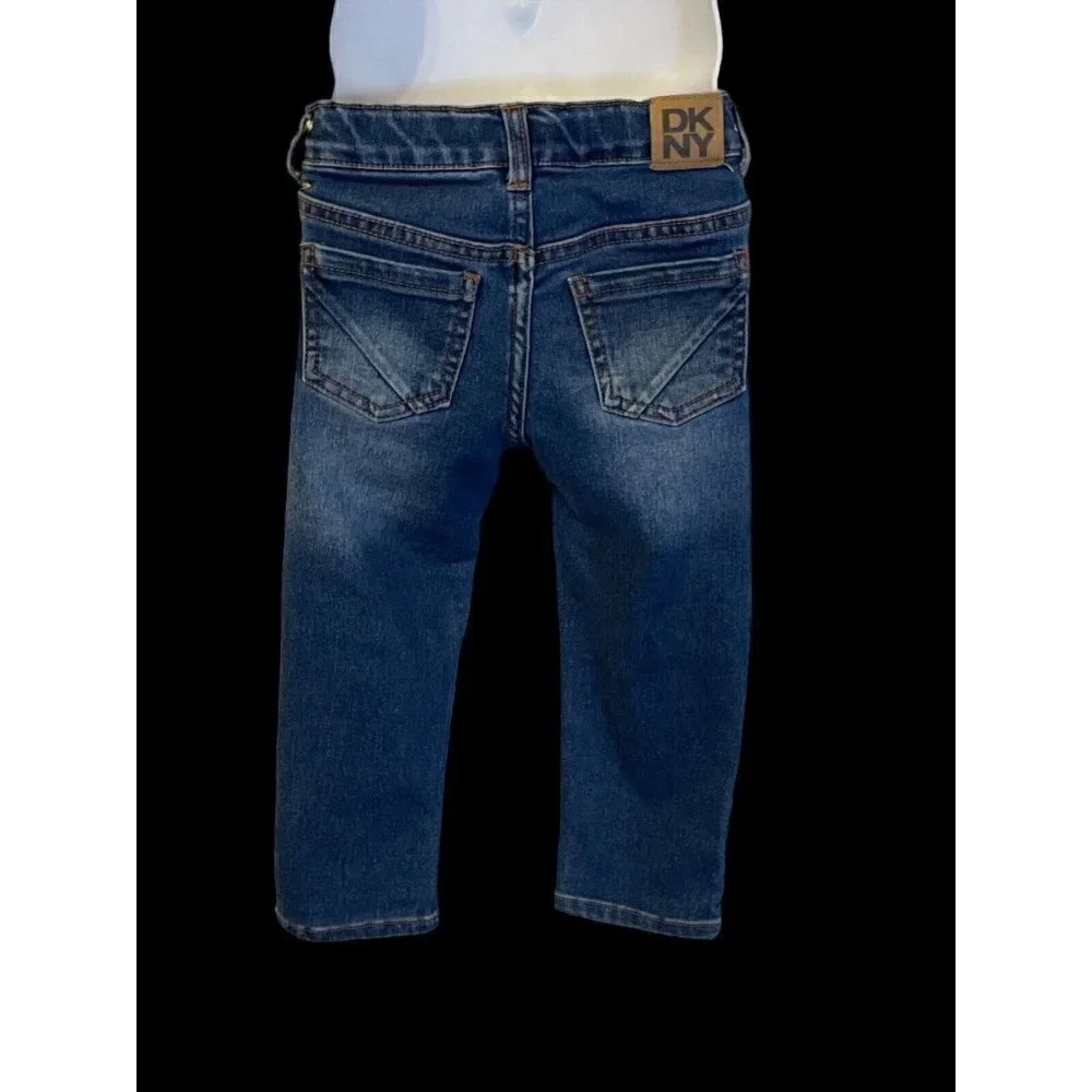 DKNY Boys Blue Skinny Jeans Size 4 with Pockets